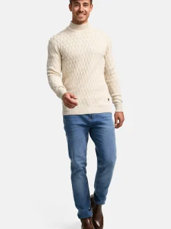 Indicode Herren Strickpullover - INAlpha in beige taupe
