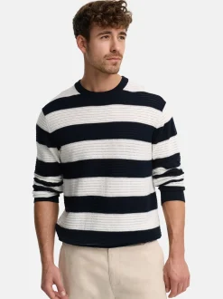 Indicode Herren Strickpullover - INTidsel in marine weiß