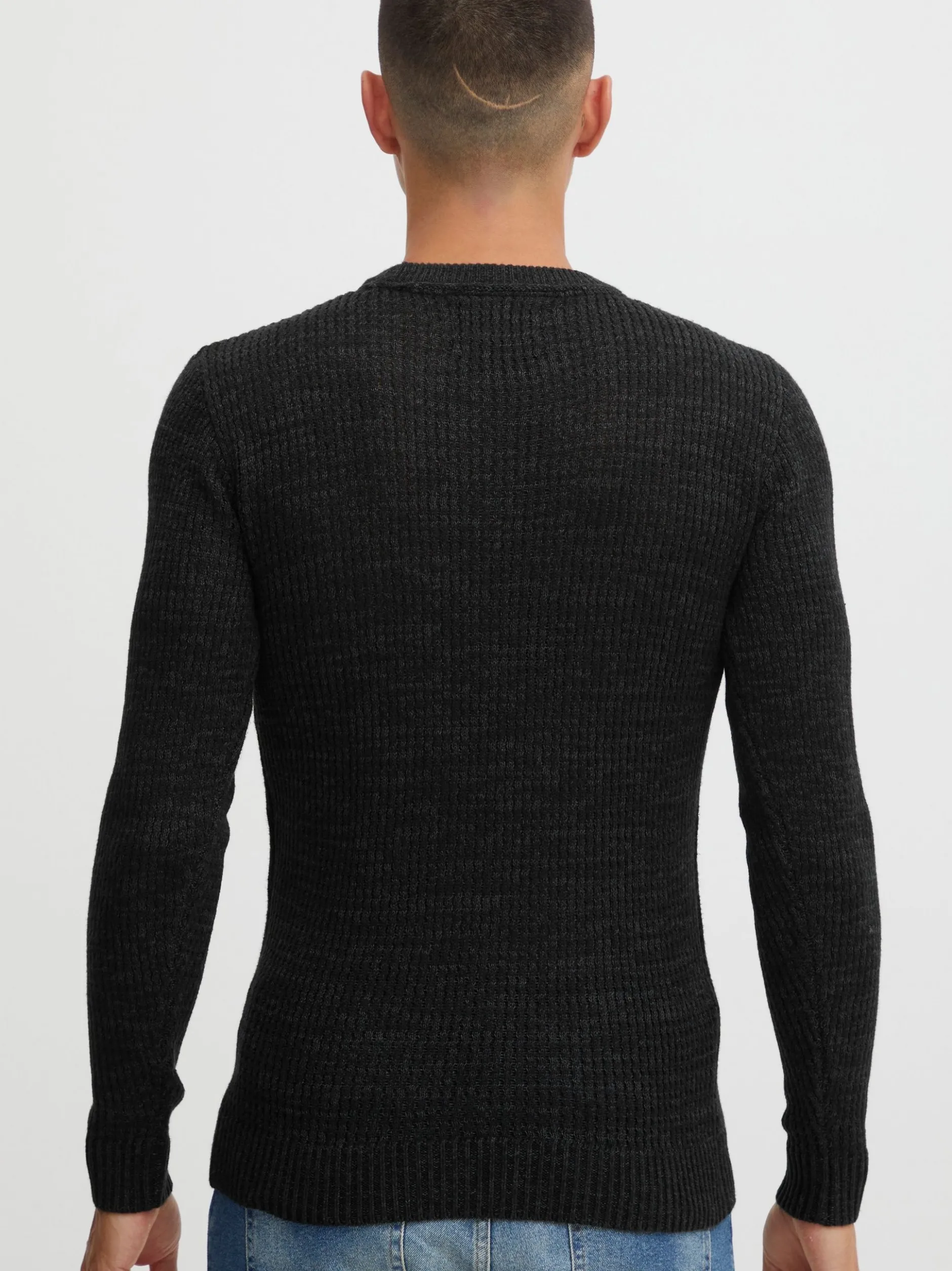 Indicode Herren Strickpullover - IDValerio in schwarz