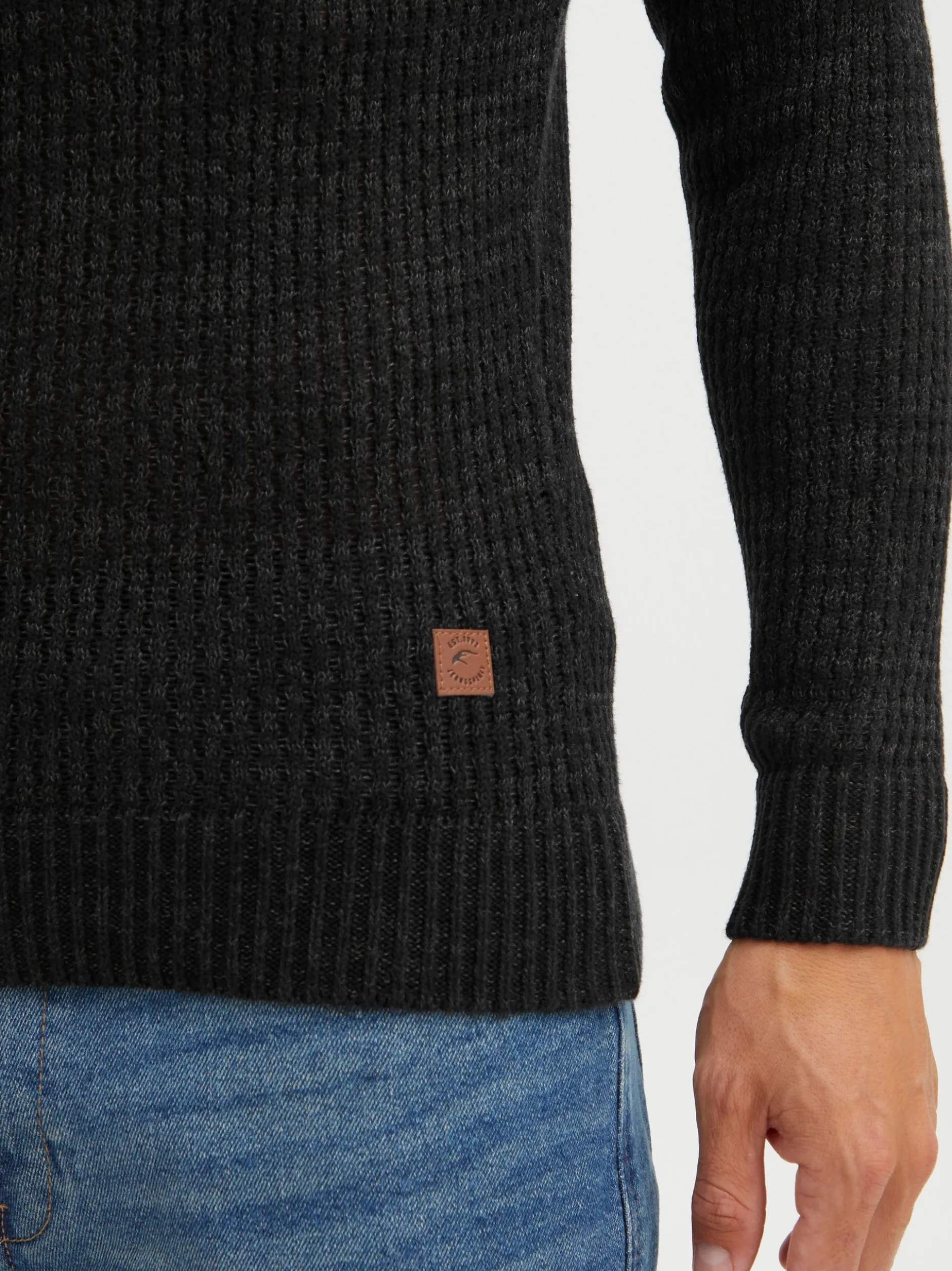 Indicode Herren Strickpullover - IDValerio in schwarz