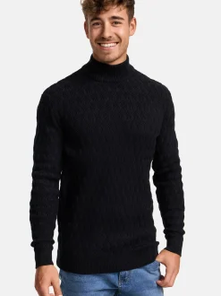 Indicode Herren Strickpullover - INAlpha in schwarz