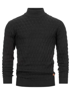 Indicode Herren Strickpullover - INAlpha in schwarz