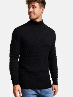 Indicode Herren Strickpullover - INAlpha in schwarz