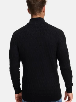 Indicode Herren Strickpullover - INAlpha in schwarz