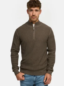 Indicode Herren Strickpullover - INBull in grau