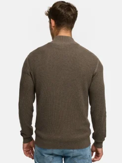 Indicode Herren Strickpullover - INBull in grau