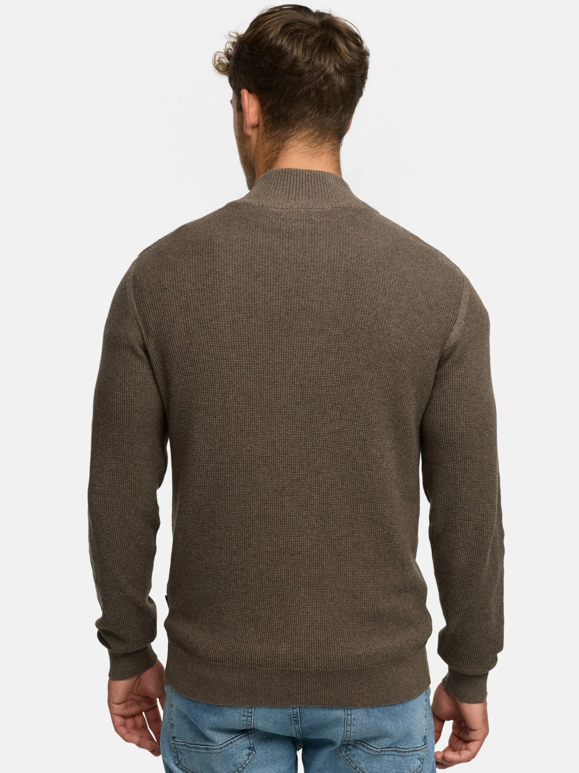 Indicode Herren Strickpullover - INBull in grau