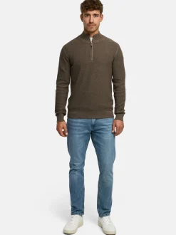 Indicode Herren Strickpullover - INBull in grau