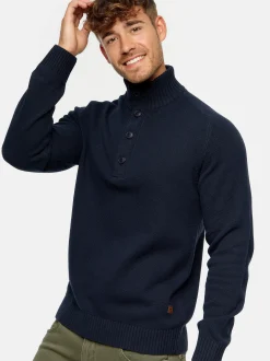 Indicode Herren Strickpullover - INIsalu in marine