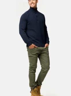 Indicode Herren Strickpullover - INIsalu in marine
