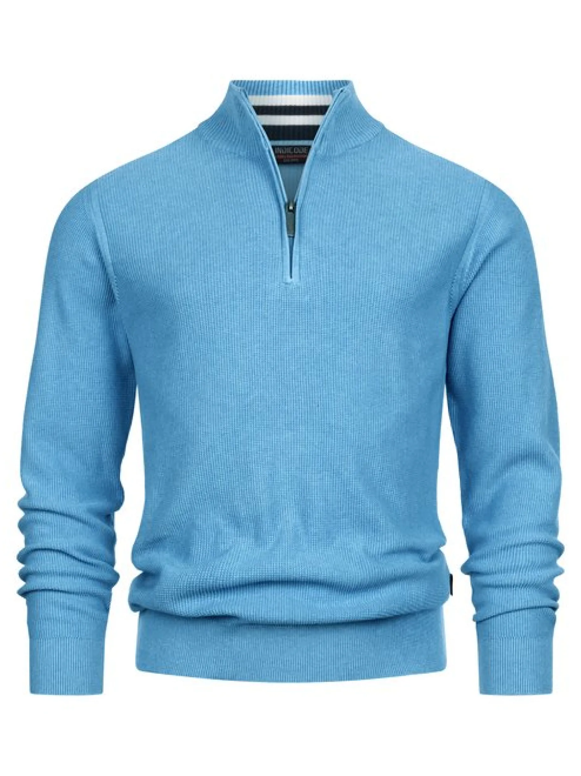 Indicode Herren Strickpullover - INBull in blau