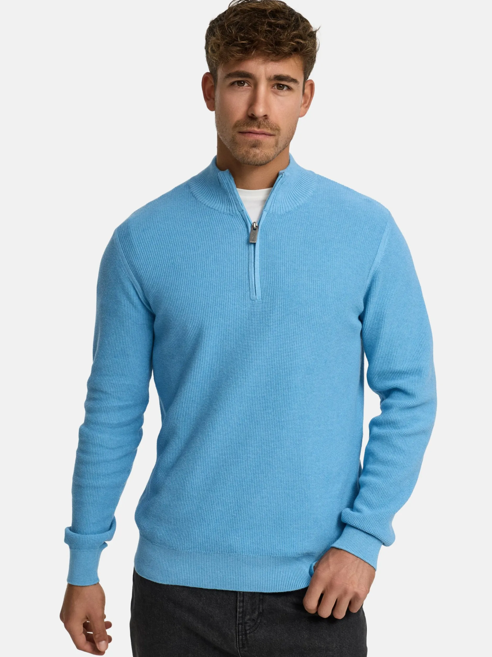 Indicode Herren Strickpullover - INBull in blau