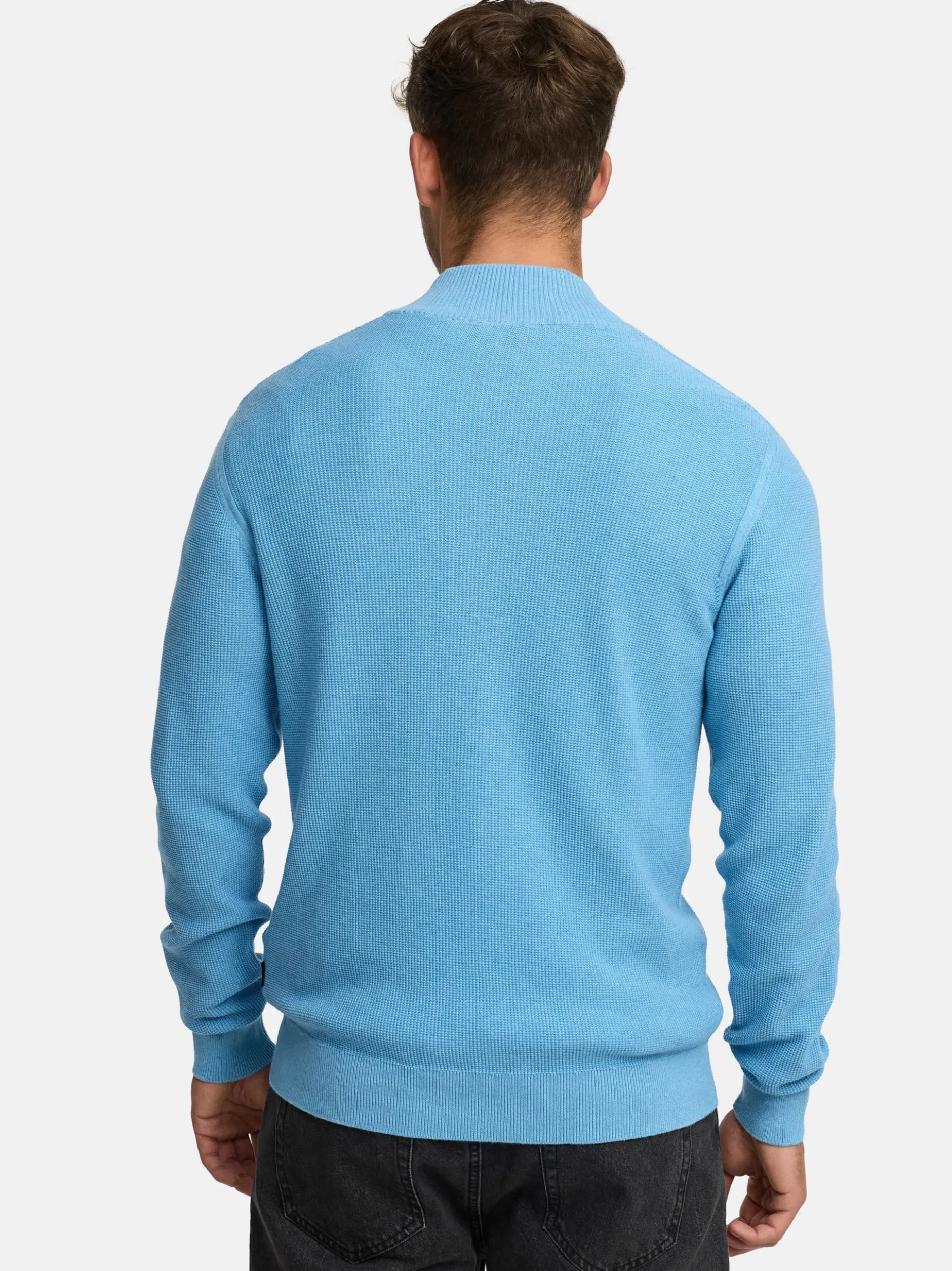 Indicode Herren Strickpullover - INBull in blau