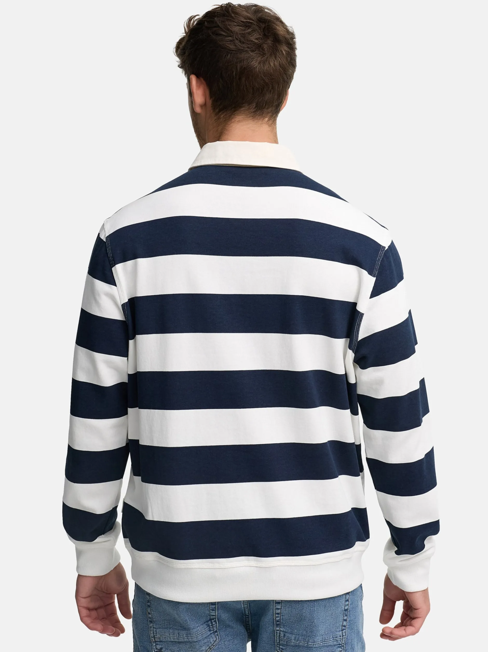 Indicode Herren Sweatshirt - INLemon in blau weiß