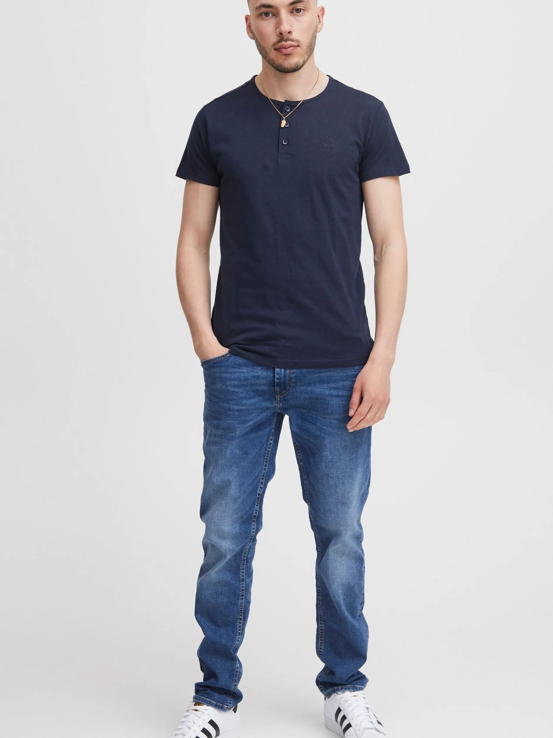 Indicode Herren T-Shirt - IDColbing in marine