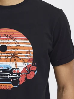 Indicode Herren T-Shirt - IDDaniel in schwarz