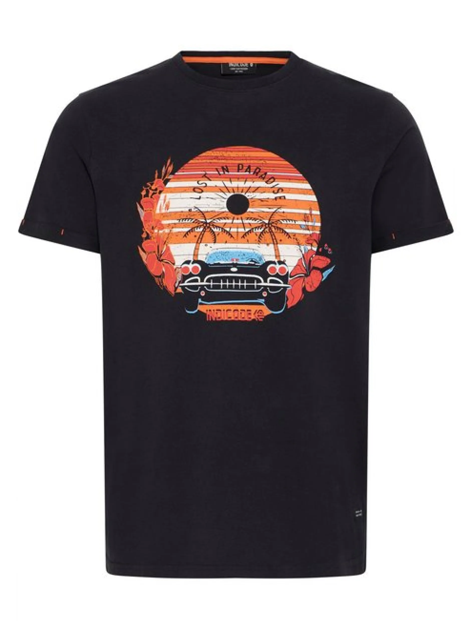 Indicode Herren T-Shirt - IDDaniel in schwarz