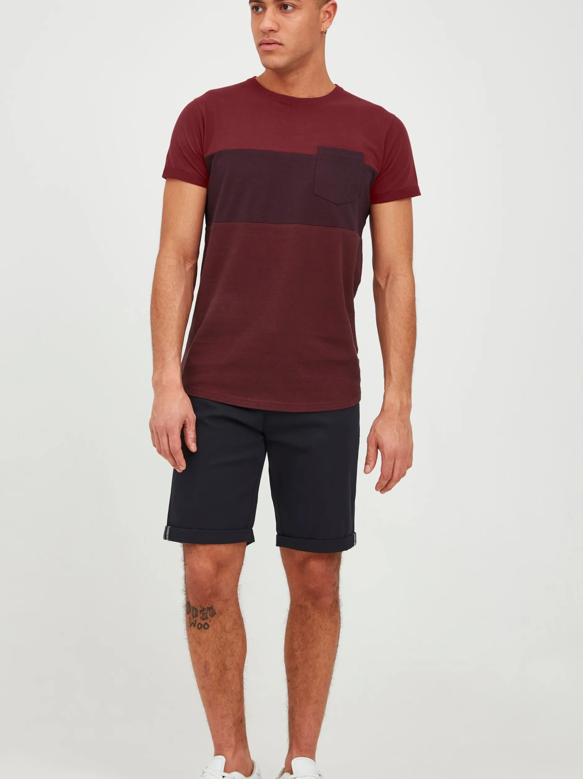 Indicode Herren T-Shirt - IDMorler in bordeaux