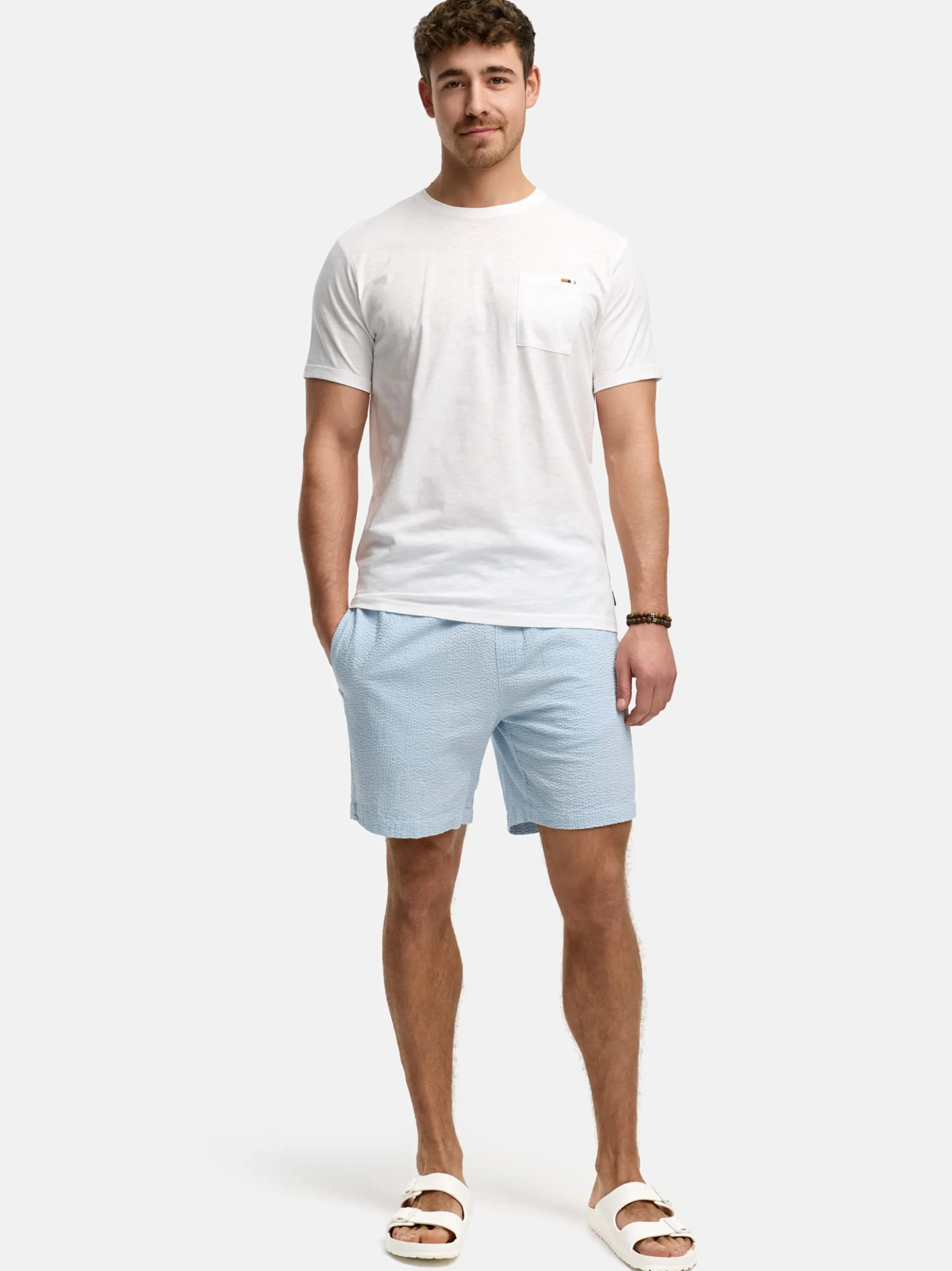 Indicode Herren T-Shirt - INAndorra in weiß