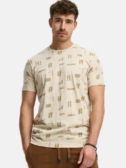 Indicode Herren T-Shirt - INAsbjorn in beige sand