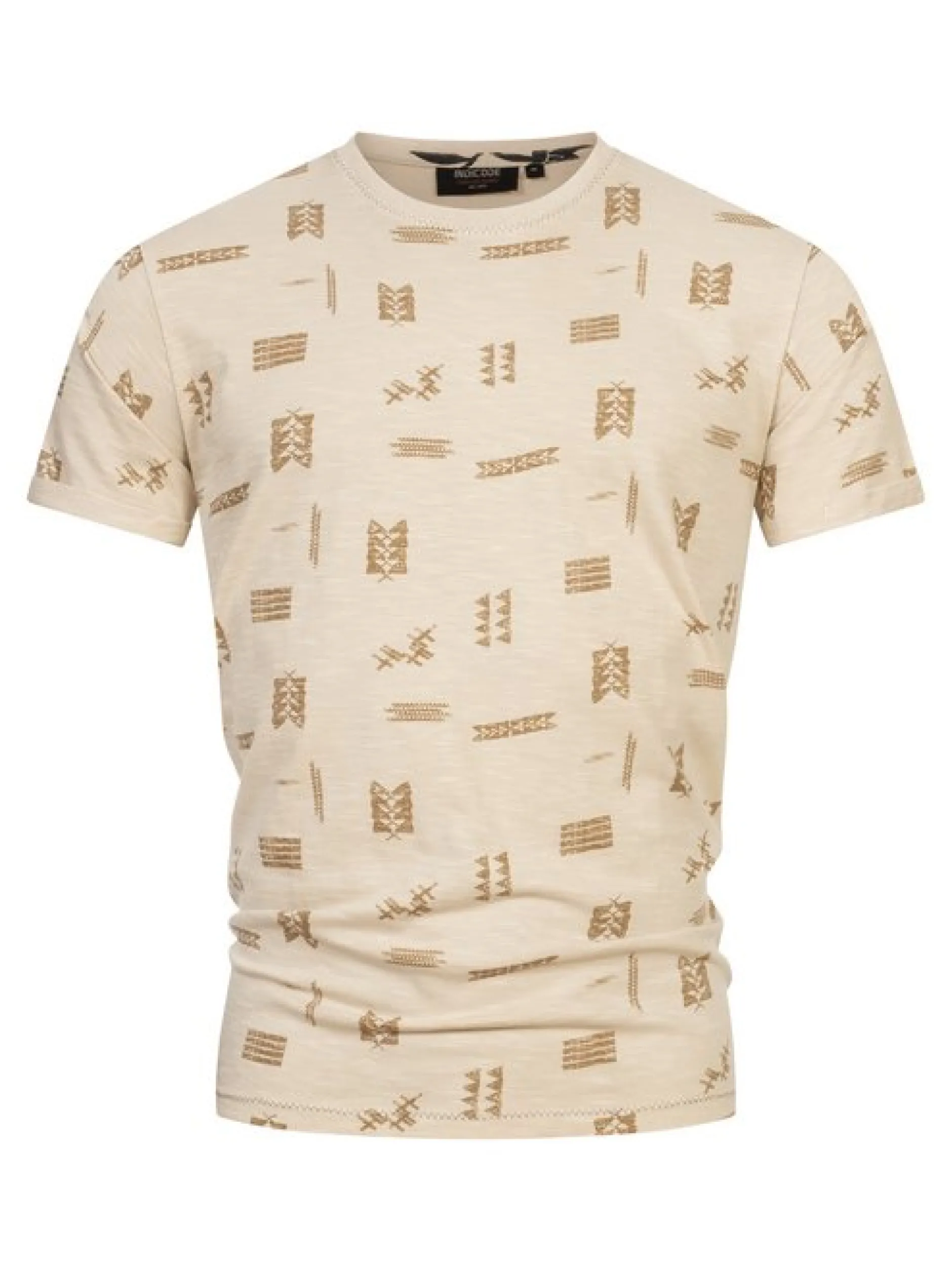 Indicode Herren T-Shirt - INAsbjorn in beige sand