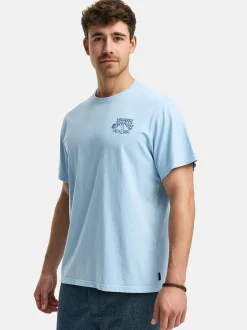 Indicode Herren T-Shirt - INBlank in hellblau blau