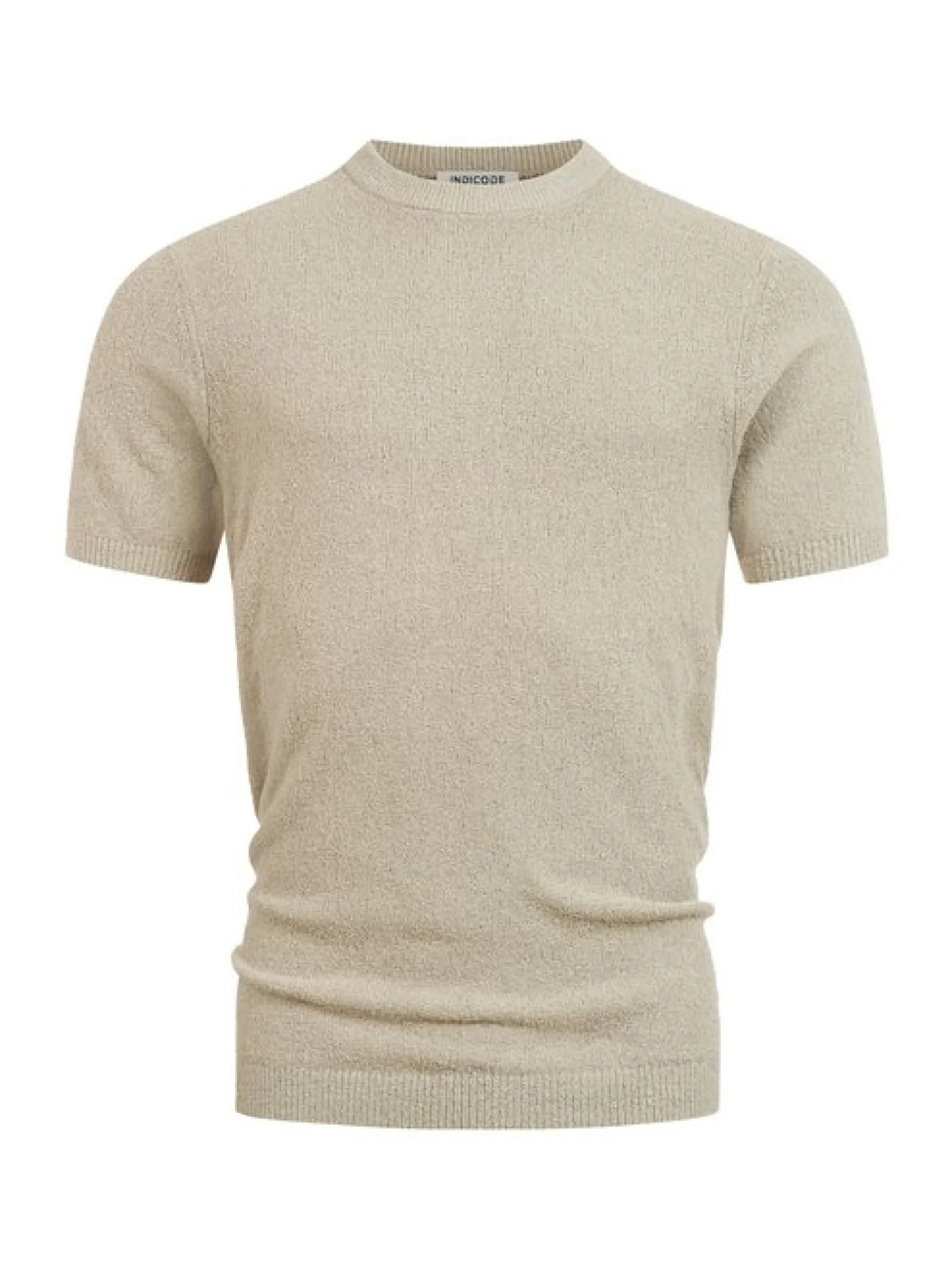 Indicode Herren T-Shirt - INBrokbell in beige grau