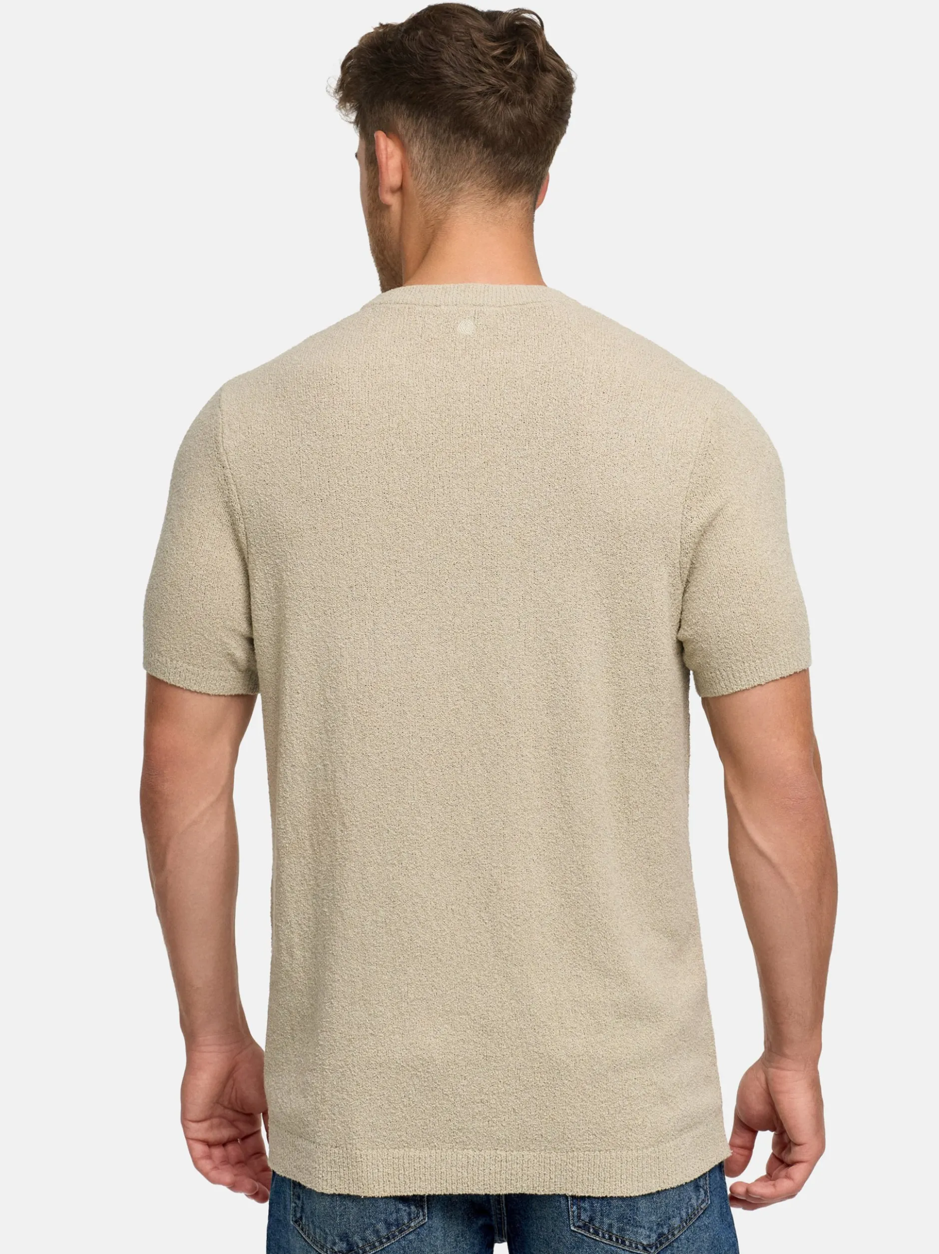 Indicode Herren T-Shirt - INBrokbell in beige grau