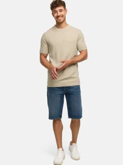 Indicode Herren T-Shirt - INBrokbell in beige grau