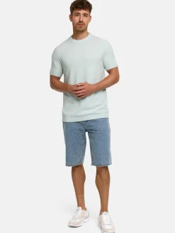 Indicode Herren T-Shirt - INBrokbell in hellblau
