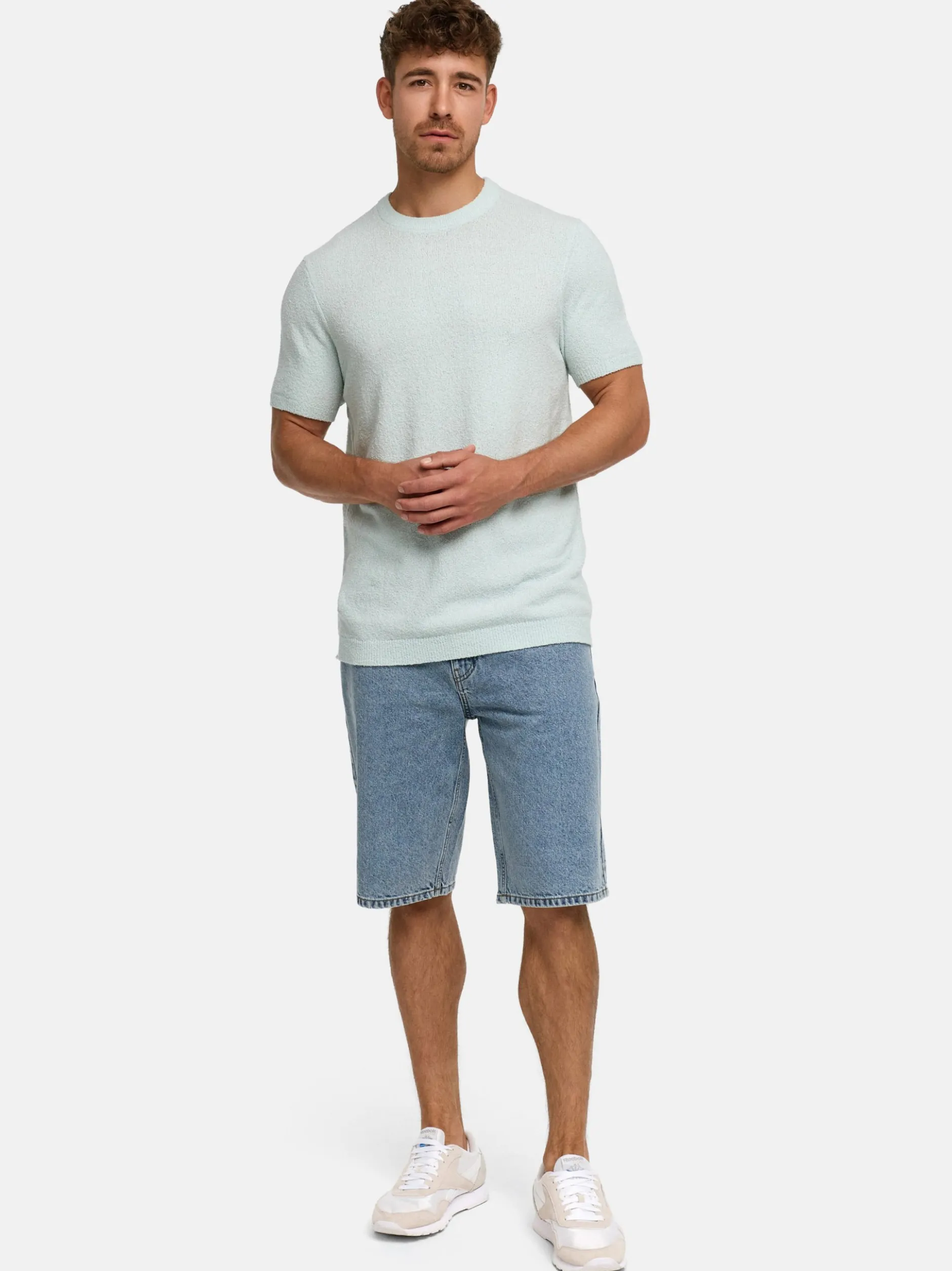 Indicode Herren T-Shirt - INBrokbell in hellblau