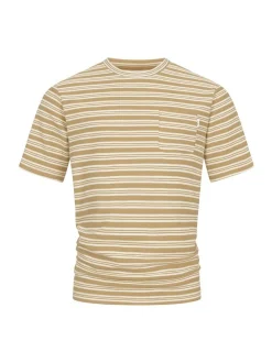 Indicode Herren T-Shirt - INDrop in beige mehrfarbig