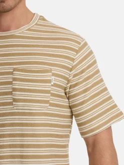 Indicode Herren T-Shirt - INDrop in beige mehrfarbig