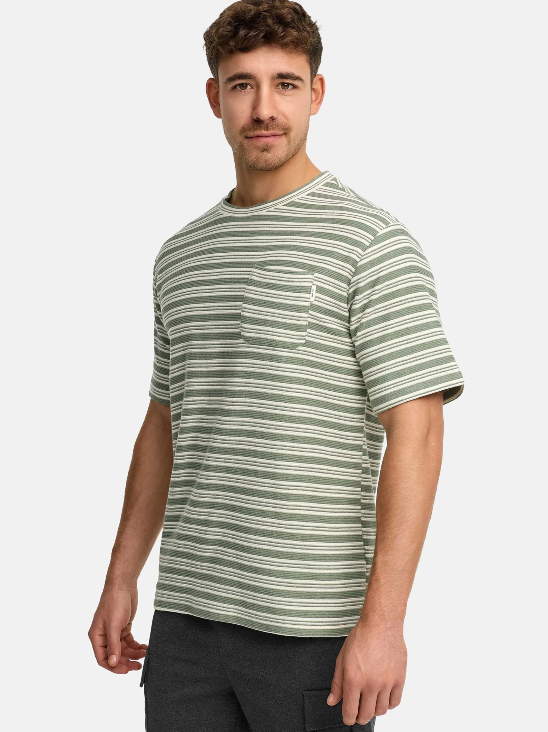 Indicode Herren T-Shirt - INDrop in blau mehrfarbig