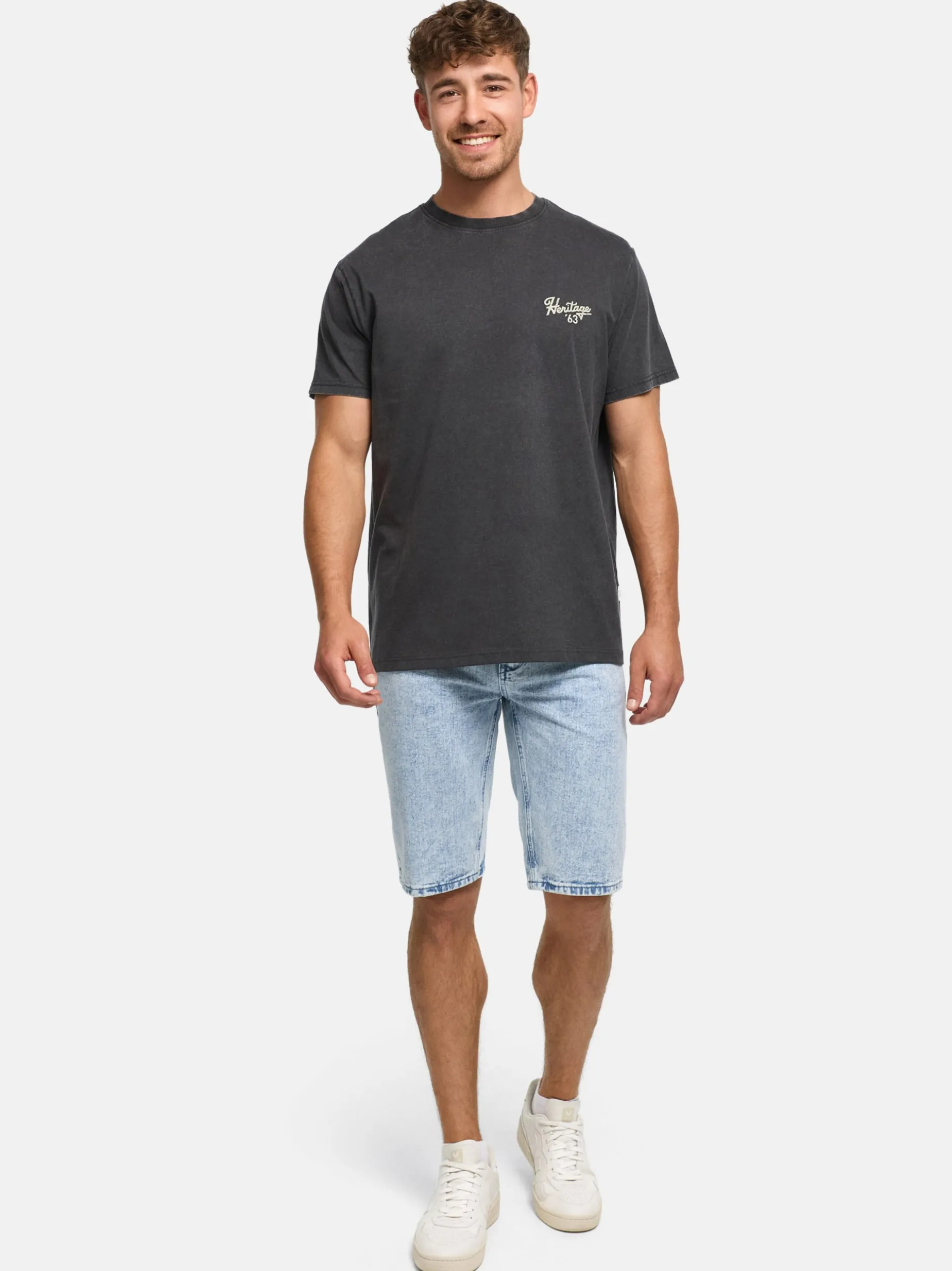 Indicode Herren T-Shirt - INHeritage in schwarz