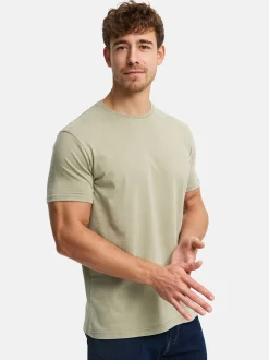 Indicode Herren T-Shirt - INHerbst in grün khaki