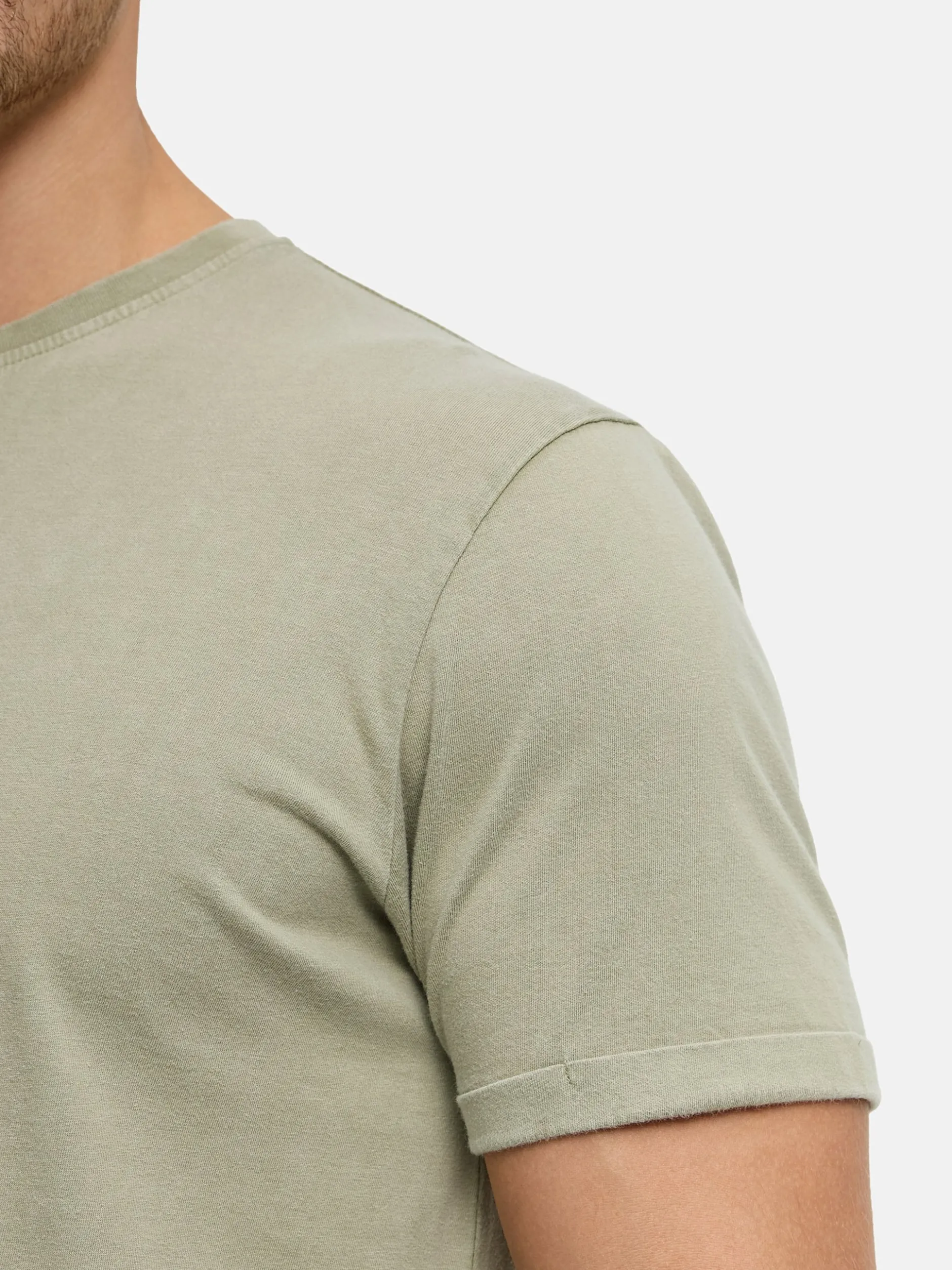 Indicode Herren T-Shirt - INHerbst in grün khaki