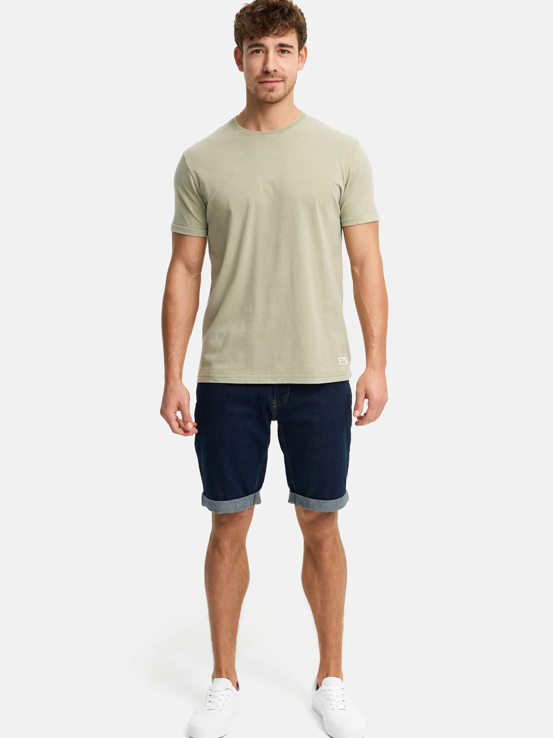 Indicode Herren T-Shirt - INHerbst in grün khaki