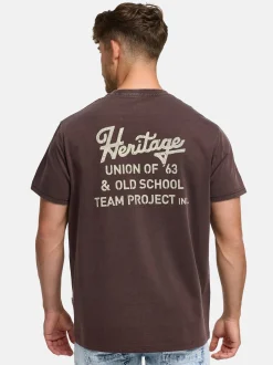 Indicode Herren T-Shirt - INHeritage in braun