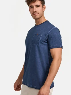 Indicode Herren T-Shirt - INKilmon in denim blau