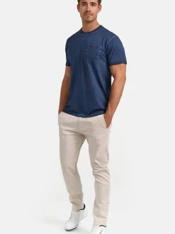 Indicode Herren T-Shirt - INKilmon in denim blau