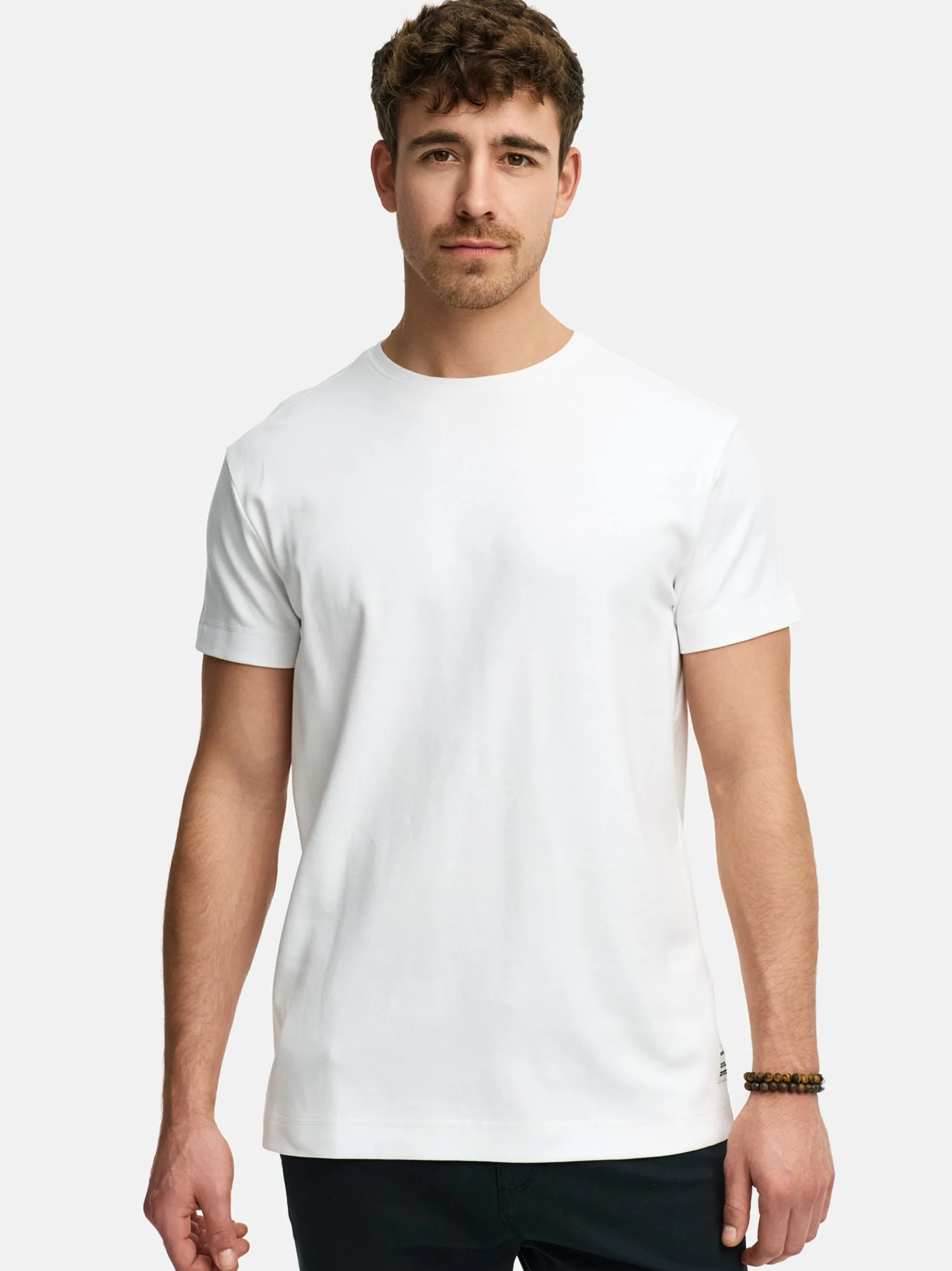 Indicode Herren T-Shirt - INSander in weiß