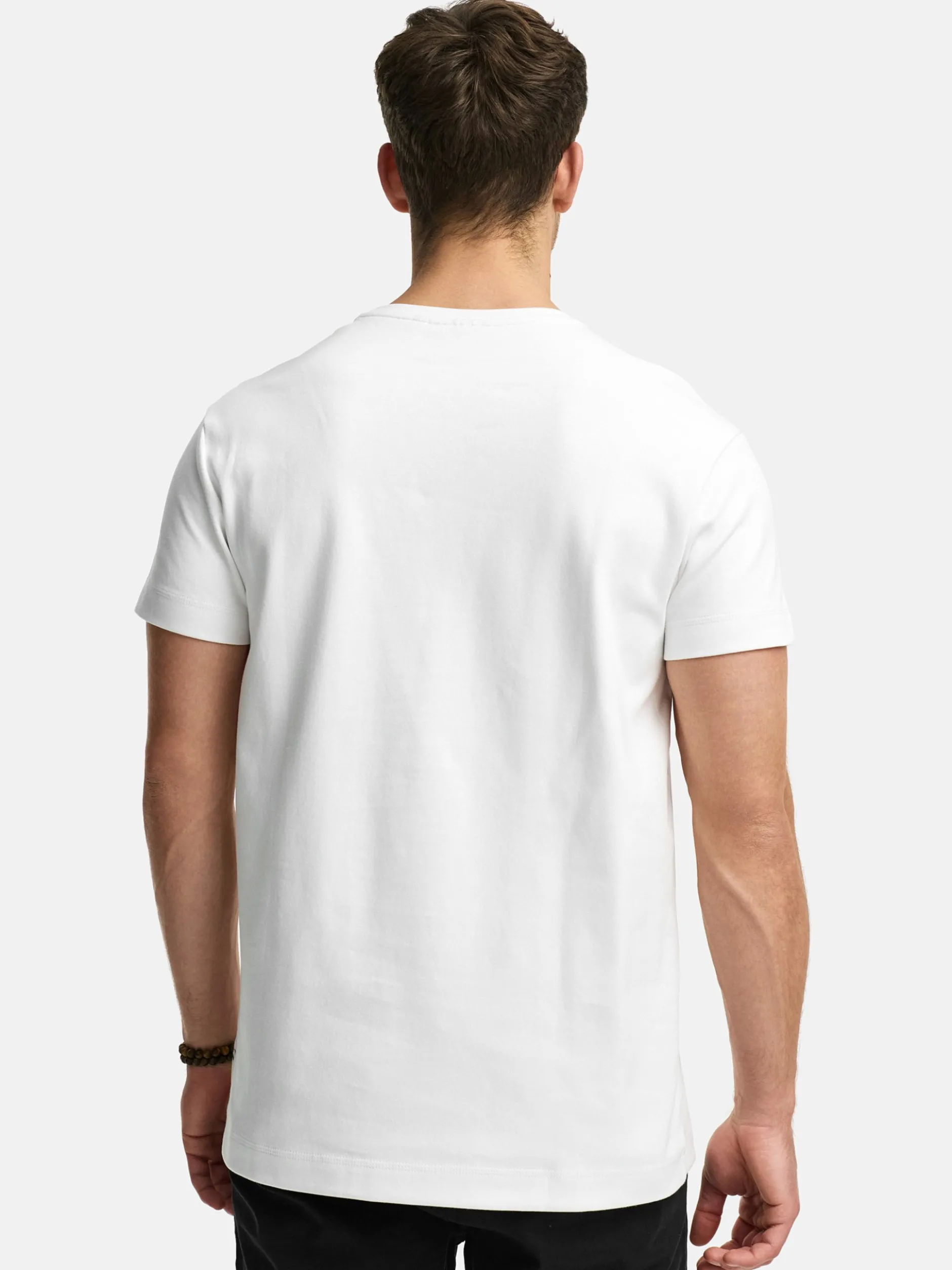 Indicode Herren T-Shirt - INSander in weiß
