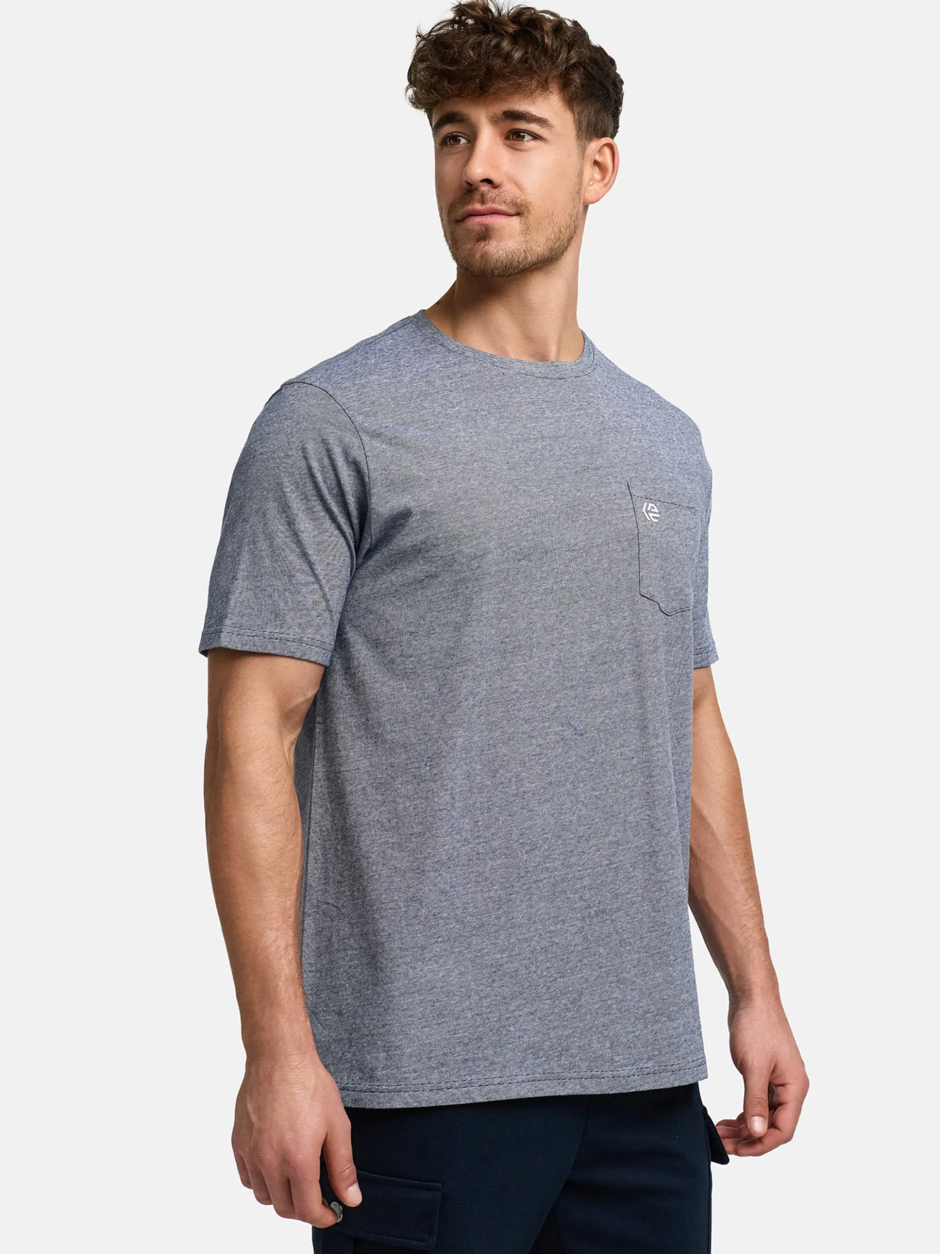 Indicode Herren T-Shirt - INStrib in blau