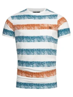 Indicode Herren T-Shirt - INTamka in cognac mehrfarbig