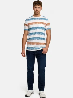 Indicode Herren T-Shirt - INTamka in cognac mehrfarbig