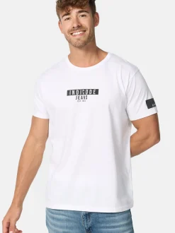 Indicode Herren T-Shirt - INVegas in weiß
