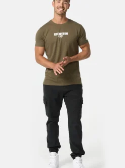 Indicode Herren T-Shirt - INVegas in khaki