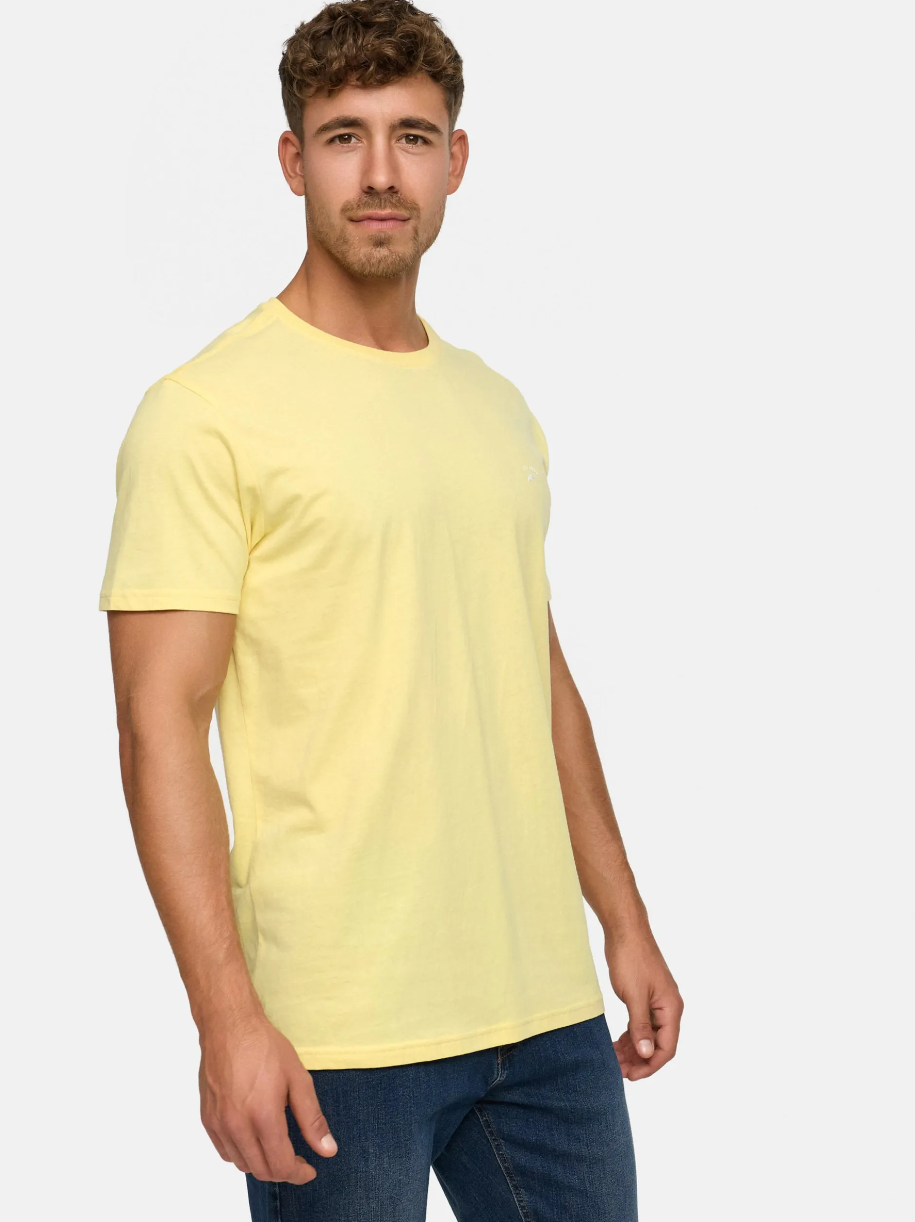 Indicode Herren T-Shirt - Kloge in gelb