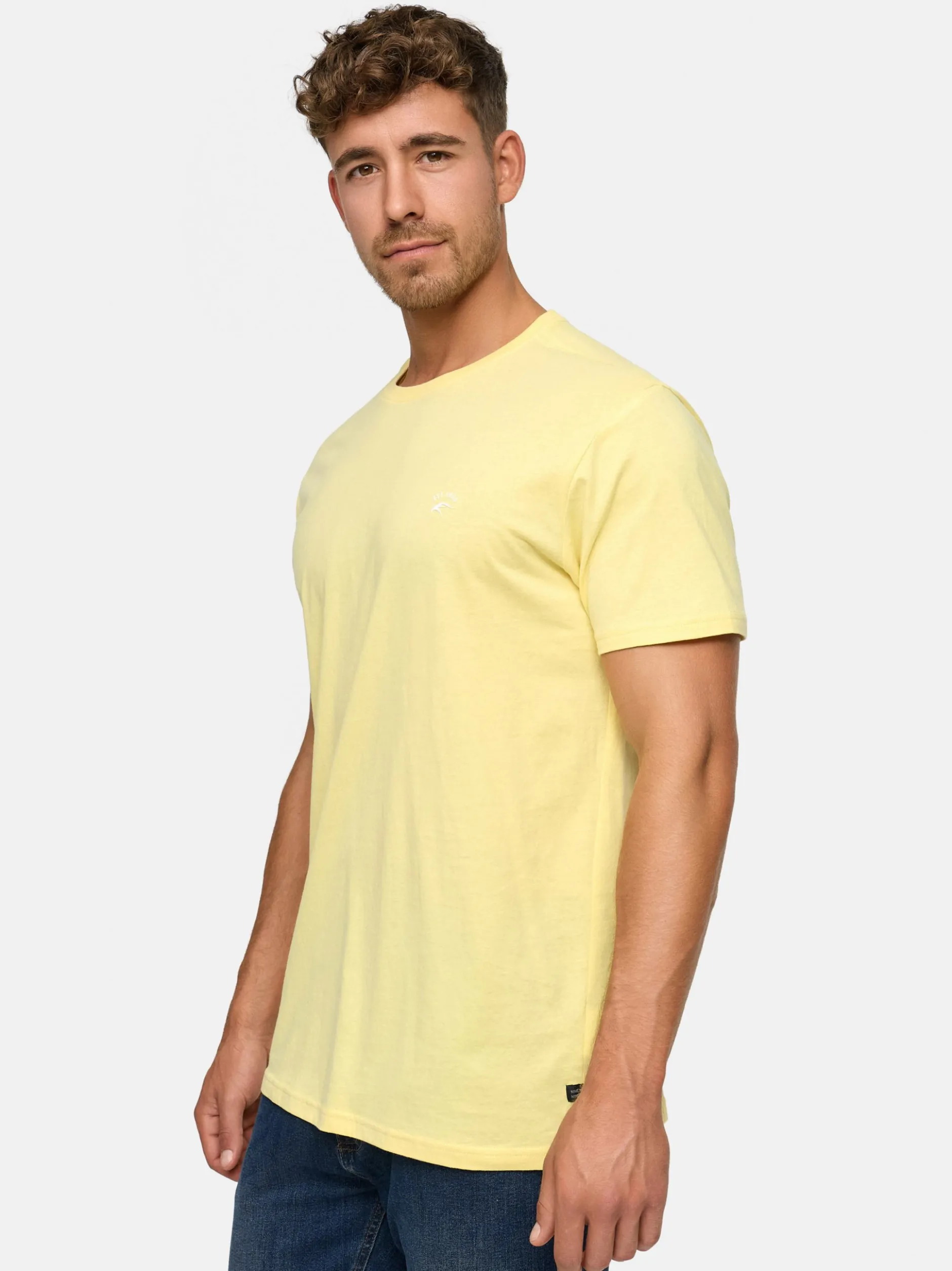 Indicode Herren T-Shirt - Kloge in gelb
